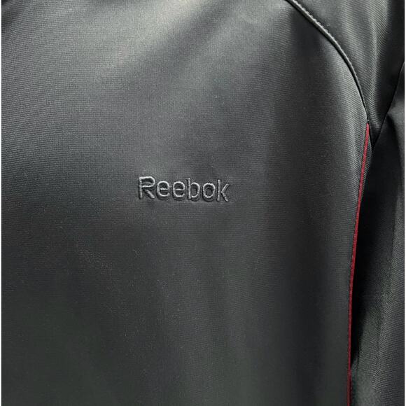 Reebok Men’s Full Zip Track Jacket Gray XXL Black Red Striped Sleeves Retro Y2K - Picture 4 of 12